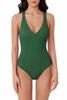 BCA by Rebecca Virtue Women's Standard Madilynn Texture One Piece Swimsuit, Pine view 1