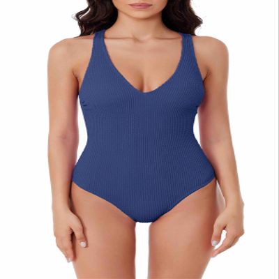 BCA by Rebecca Virtue Women's Standard Madilynn Texture One Piece Swimsuit, Indigo
