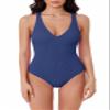 BCA by Rebecca Virtue Women's Standard Madilynn Texture One Piece Swimsuit, Indigo view 1
