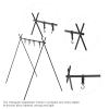 XHTLLO Camping Hanging Rack, 8kg Bear The Weight Portable Clothesline Hanging Gear, Lightweight Storage Outdoor Triangle Rack, Outdoor Supplies view 4