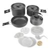 Glomora Outdoor Cooking Set for Camping, Durable Aluminum Camping Cookware Kit, Lightweight, Compact, Portable for Backpacking, Hiking, Picnic view 1