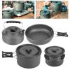 Glomora Outdoor Cooking Set for Camping, Durable Aluminum Camping Cookware Kit, Lightweight, Compact, Portable for Backpacking, Hiking, Picnic view 2