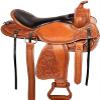12" Premium Western Horse Barrel Saddle Leather Tack Set Racing Rding Saddle Headstall Breast Collar Breastplate Reins Tan ST-WLS-C103 view 1