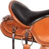 12" Premium Western Horse Barrel Saddle Leather Tack Set Racing Rding Saddle Headstall Breast Collar Breastplate Reins Tan ST-WLS-C103 view 2