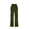 NATHGAM Women's Bootcut Yoga Pants High Waist Wide Leg Pants Lightweight Cargo Pants with Pockets Gym Athletic Workout Pants Green view 4