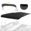 4 Bow Bimini Top Replacement Canvas for Boat with Light Hole and Storage Boot, Easy Install Zipper Sleeves, Heavy Duty Waterproof, 900D Marine Sun Shade Boat Canopy Without Frame, 8'L 73"-78"W Black view 1