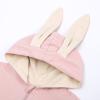 KAGAYD Infant Baby Boy Girl Easter Outfit Bunny Ear Hoodie Romper Sweatshirt Rabbit Short Sleeve T-Shirt (Pink, 3 Months) view 3