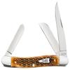 Case XX Pocket Knife BURNT AMBER BONE MEDIUM STOCKMAN IN GIFT TIN Item #10778-6318 SS - Length Closed: 3 5/8Inches view 1