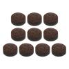PATIKIL 12mm Pool Cue Tips, 10 Pack Pool Billiard Cue Tips Pool Stick Replacement Tip Snooker Cue Tips for Pool Cue, Brown view 1