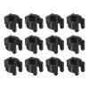 PATIKIL 17mm Dia Billiards Cue Locating Clip Holder, 12 Pack Plastic Snooker Clip for Fishing Rod Pool Cue Rack Storage, Black view 1