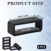 6 Pcs Watch Band Fastener Rings, 22mm Silicone Watch Strap Holder Loop Men's Watch Bands Retainer Black Rubber Watch Strap Keeper Replacement Watch Band Accessories for Sport Smartwatch Parts view 2