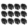 PATIKIL 23mm Dia Billiards Cue Locating Clip Holder, 12 Pack Plastic Snooker Clip for Fishing Rod Pool Cue Rack Storage, Black view 1