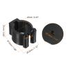 PATIKIL 23mm Dia Billiards Cue Locating Clip Holder, 12 Pack Plastic Snooker Clip for Fishing Rod Pool Cue Rack Storage, Black view 2