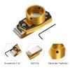 PATIKIL Billiard Magnetic Chalk Holder, Round Aluminum Alloy Pool Billiard Cue Chalk Tip Case with Belt Clip for Snooker Sports Accessories, Gold Black view 3