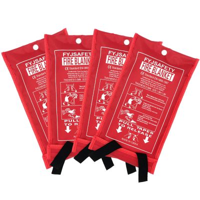 Fire Blanket,Fiberglass fire Blanket,fire Blankets Emergency for Home Fire Blanket forHome Kitchen Car Office Outdoor Camping BBQ School Fireplace (4, Adult)