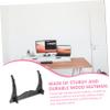 Kisangel 3pcs Decorative Wooden Display Stand Versatile Desktop Holder for Simple Design for Flutes and Collectibles Easy to Install and Store view 3