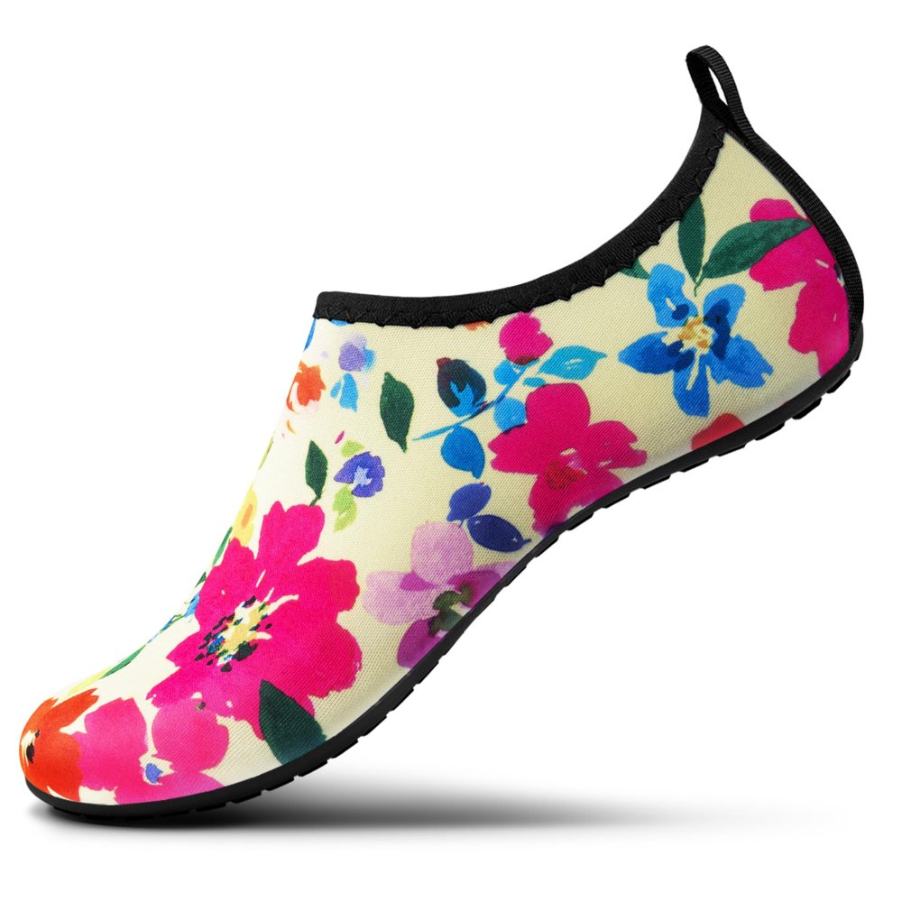 SEEKWAY Water Shoes Women Men Adult Quick-Dry Aqua Socks Barefoot Non Slip for Beach Swim River Pool Lake surf Black SK002(U)