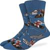 Good Luck Sock Men's Sharks vs Fishermen Socks, Adult, Shoe Size 7-12 view 1