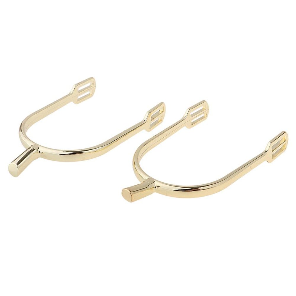 NineFit Basics Premium Stainless Steel Equestrian Horse Riding Spikes for Men - Set of 2, Gold, as described