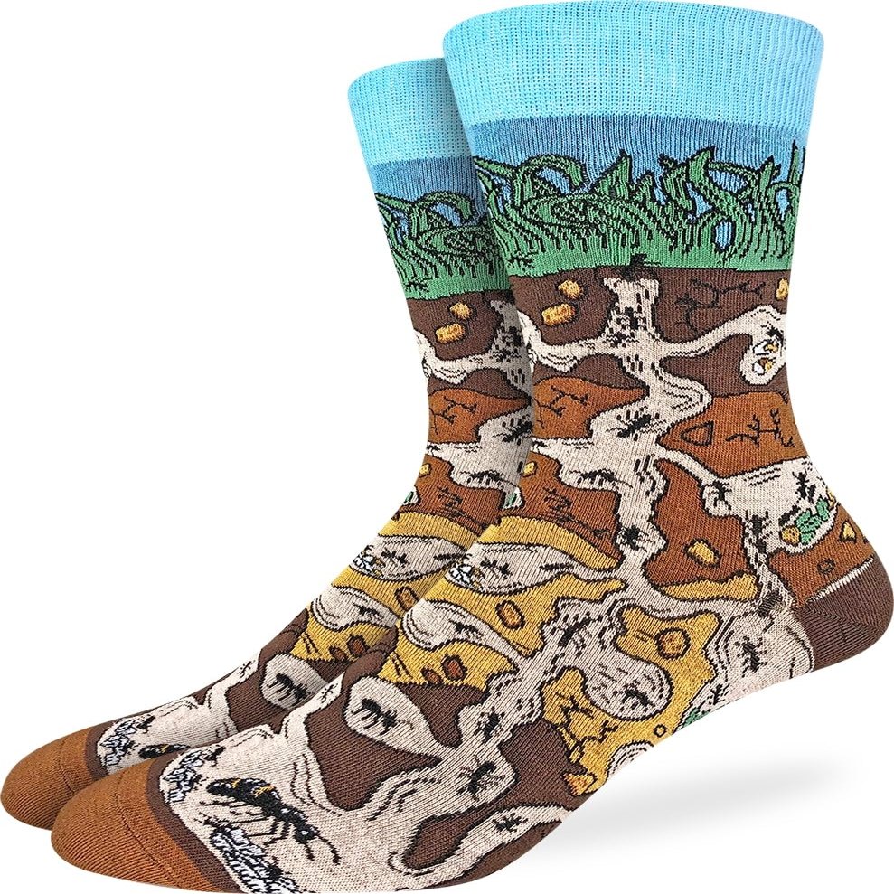 Good Luck Sock Men's Ant Colony Socks, Adult, Shoe Size 7-12