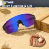 BUYAGE Cycling Glasses for Men Women, Youth Baseball Sunglasses Teens Softball Running Sports 80s Shades view 3