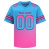 Custom Football Jersey Personalized Stitched/Printed Team Name & Number Customized Football Jersey for Men Women Youth (US, Alpha, One Size, Regular, Regular, Blue-Pink) view 1
