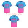Custom Football Jersey Personalized Stitched/Printed Team Name & Number Customized Football Jersey for Men Women Youth (US, Alpha, One Size, Regular, Regular, Blue-Pink) view 4