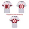 Custom Football Jersey Personalized Stitched/Printed Team Name & Number Customized Football Jersey for Men Women Youth (US, Alpha, One Size, Regular, Regular, White-Red) view 2