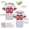 Custom Football Jersey Personalized Stitched/Printed Team Name & Number Customized Football Jersey for Men Women Youth (US, Alpha, One Size, Regular, Regular, White-Red) view 3
