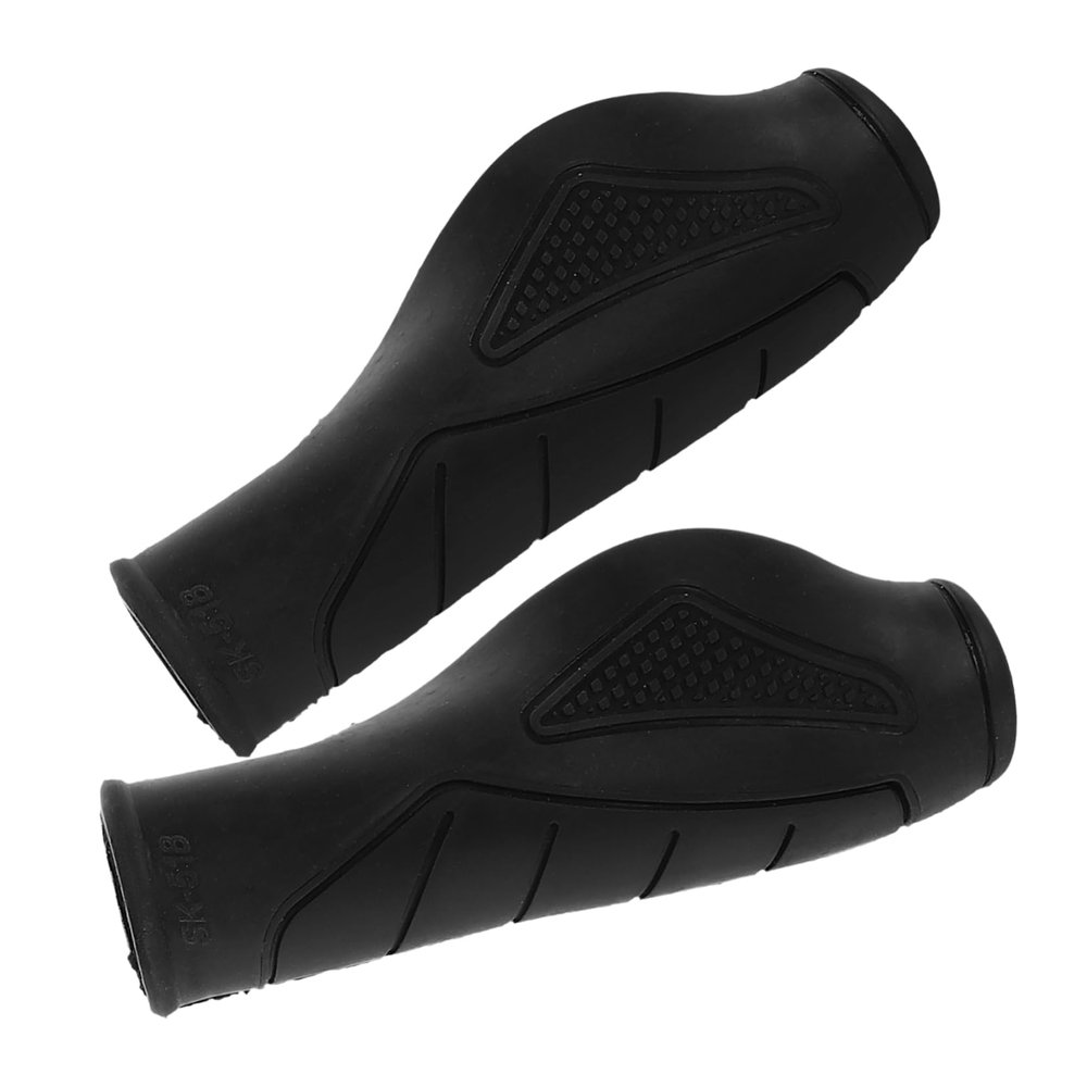 Yardwe Mountain Bike Handlebar Grips Non-Slip TPE Bike Handlebar Grips Ergonomic Design for Bicycles