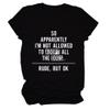 Dogs Mom Shirt Womens So Apparently I'm Not Allowed to Adopt All The Dogs Crew Neck Tee Tops Dog Lover Mama T-Shirt view 1