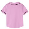 BAICAIYU Kids Baseball Jersey Solid Button Down Shirts Sports Uniform for Boy Gril Softball Pink view 3