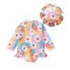 Little Baby Girls Swimsuit One Piece Rash Guard Long Sleeve Zipper Ruffle Bathing Suit Toddler Summer Clothes (Rainbow, 0-6 Months) view 1