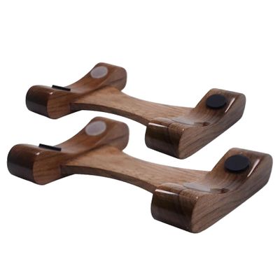FORRTY Walnut Wood Dumbbell Stand Dumbbell Holder Solid Wood Dumbbell Rack Dumbbell Holder 2 Pack Dumbbell Rack Stand Dumbbell Set Tray Dumbbell Tray Wooden Dumbbell Rack 4.8X5.2X1.2in