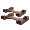 FORRTY Walnut Wood Dumbbell Stand Dumbbell Holder Solid Wood Dumbbell Rack Dumbbell Holder 2 Pack Dumbbell Rack Stand Dumbbell Set Tray Dumbbell Tray Wooden Dumbbell Rack 4.8X5.2X1.2in view 1