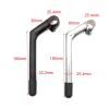 TQASER Handle Bar Stem Gooseneck Shape Bicycle Handlebar Stem E-Bike Aluminum Gooseneck Design Handlebar 80mm*25.4mm*22.2mm*180L Bicycle Accessories(Black 25.4) view 3
