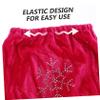 Happyyami 1pair Skates Boot Covers Elastic Ice Skate Protectors for Hockey Roller Skating Rhinestones Easy to Clean view 2