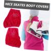 Happyyami 1pair Skates Boot Covers Elastic Ice Skate Protectors for Hockey Roller Skating Rhinestones Easy to Clean view 4