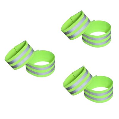 HANABASS 3pcs Pair Reflective Elastic Band Armband for Running Cycling Walking Safety Strap High Visibility Ankle Bands for Men