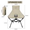 AYAMAYA Ultralight High Back Camping Chair - Upgraded All Aluminum Widen Frame Structure Folding Chairs with Side Pocket & Carry Bag Compact for Outdoor Camping Hiking Fishing Backpacking view 2