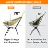 AYAMAYA Ultralight High Back Camping Chair - Upgraded All Aluminum Widen Frame Structure Folding Chairs with Side Pocket & Carry Bag Compact for Outdoor Camping Hiking Fishing Backpacking view 4