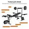 Standard Weight-Bench, Adjustable Workout Benches, Benches Press Set with Preacher Curl Pad and Leg Developer for Home Gym Full-Body Workout, 800lbs Black view 4
