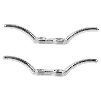HANABASS 2pcs Stainless Steel Dock Cleats for Boats and Yachts Durable Rope Tie-Off Versatile Anchoring for Docks and Garages