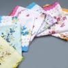 10pcs Womens Vintage Floral Print Cotton Handkerchief, Hanky Bulk Set, Handkerchiefs view 4