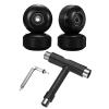PATIKIL 52mm 95A Skateboard Wheels with Black Bearings, 4 Pack Street Wheels with Skate Tool for Skateboards Tricks Cruiser Wheel Replacement, Black view 1