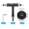 PATIKIL 52mm 95A Skateboard Wheels with Black Bearings, 4 Pack Street Wheels with Skate Tool for Skateboards Tricks Cruiser Wheel Replacement, Black view 2