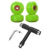 PATIKIL 52mm 95A Skateboard Wheels with Red Bearings, 4 Pack Street Wheels with Skate Tool for Skateboards Tricks Cruiser Wheel Replacement, Green view 1