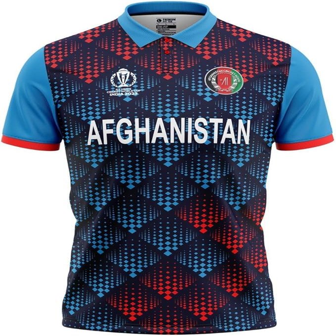 Afghanistan 2023 World Cup Cricket Fan Jersey - 100% Dryfit Polyester (Afghanistan Cricket 2023 - M-40)