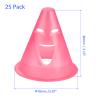 M METERXITY 25 Pack Agility Field Marker - Sports Cones Traffic Markers with Hole, Apply to Roller Skating/Bicycle Training Exercise (Pink) view 3