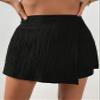 DIERAN Summer Womens Casual Shorts Solid Wrap Front Skort view 4